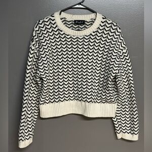 Marled - Black and Cream Women’s Sweater